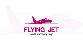 Flying Jet Logo Design or Jet Plane Logo Design Vector