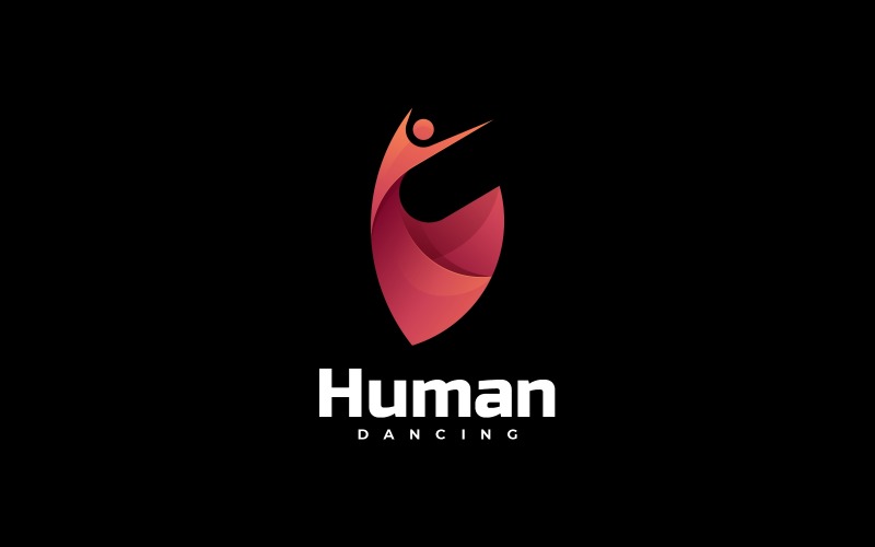 Human Gradient Logo Style Logo Template