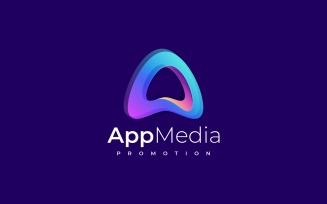 Letter A App Media Gradient Logo