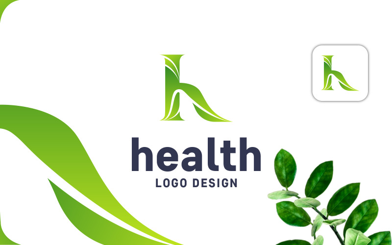Letter H Allopathic Health Logo or Homeopathic H Logo Vector Logo Template