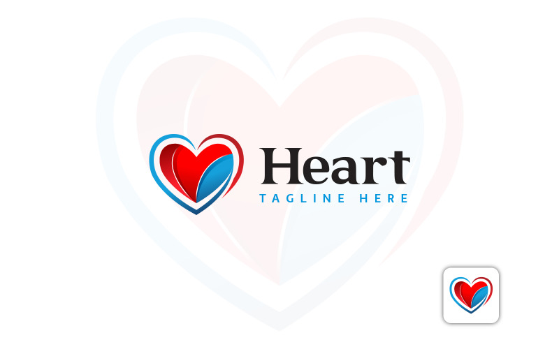 Logo Heart Love Symbol Design Vector Template Logo Template