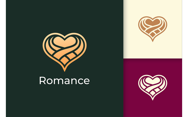 Luxury Love Logo Represent Romance Logo Template