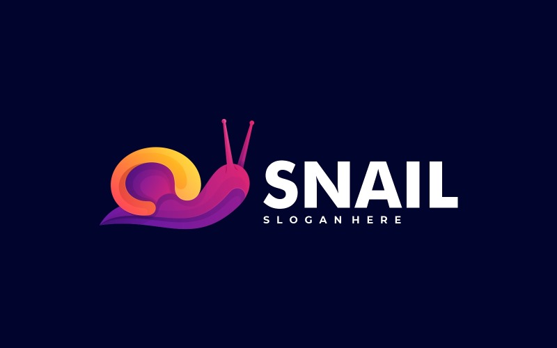 Snail Gradient Color Logo Style Logo Template