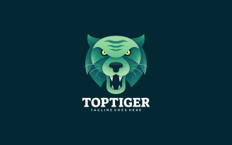 Top Tiger Gradient Logo Style
