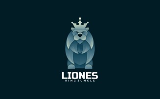Vector Lion Gradient Logo Template