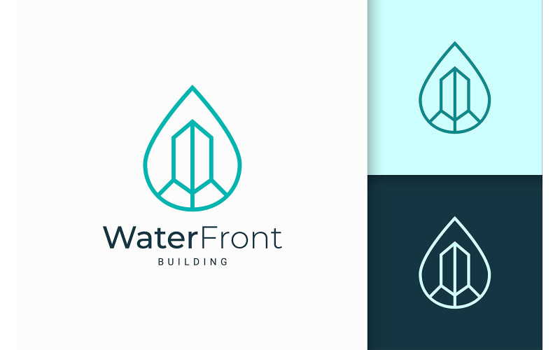 Waterfront Resort or Property Logo Logo Template