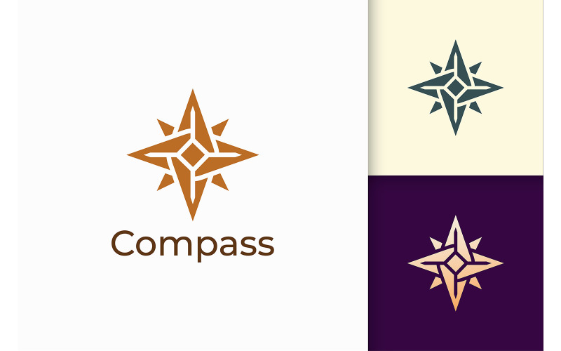 Compass Logo for Travel and Survival Logo Template