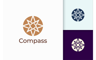 Compass Logo in Modern and Abstract Represent Outdoor