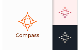 Compass Logo in Simple Shape for Advanture