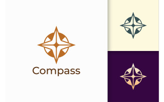 Compass Logo Represent Adventure and Survival