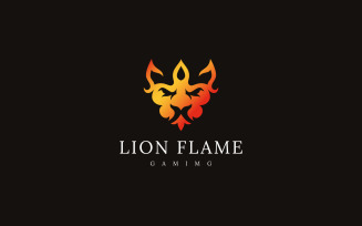 Lion Flame Mascot Logo Template