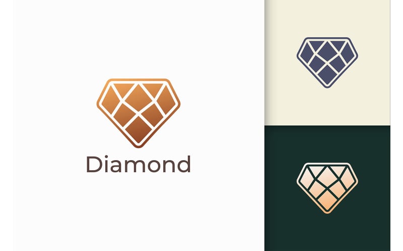 Luxury and Simple Gem or Jewel Logo Logo Template