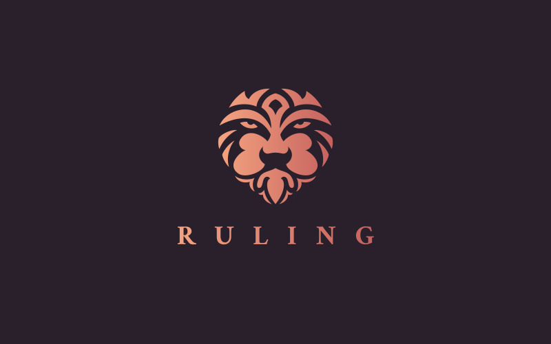 Luxury Lion Head Logo Template