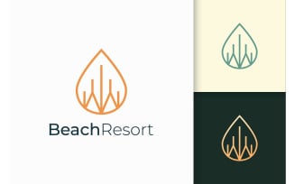 Modern Waterfront Villa or Resort Logo
