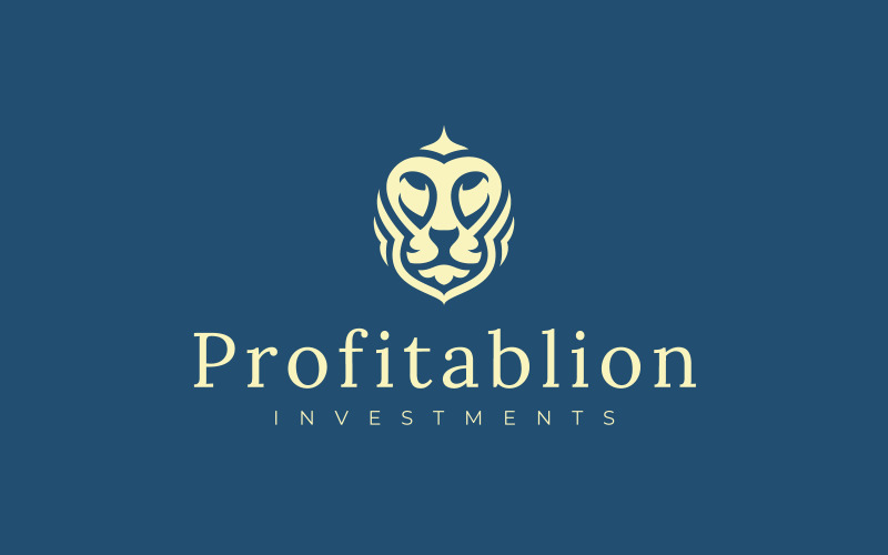 Profitablion-Lion King Royal Logo Logo Template