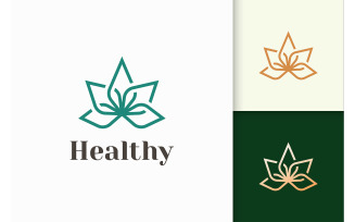 Beauty or Health Logo in Flower Shape for Wellness or Clinic