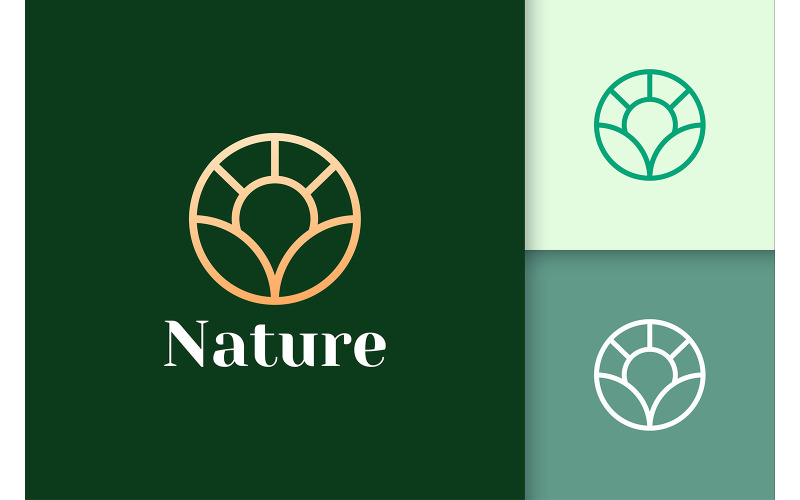 Fflower Logo in Simple and Luxury for Health and Beauty Logo Template