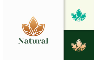 Flower Logo in Abstract and Luxury for Health and Beauty