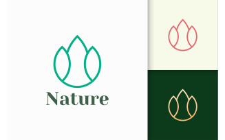 Flower Logo in Elegant and Luxury for Health and Beauty
