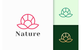 Flower Logo in Glamour and Luxury for Health and Beauty