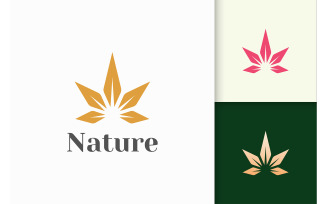 Health or Beauty Logo in Simple Flower for Cosmetic Product