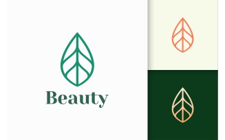 Leaf or Plant Logo in Simple Shape