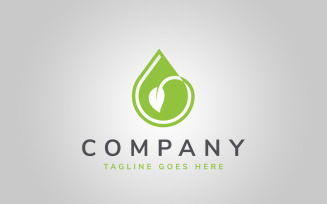 Eco Water Drop Logo Template Design
