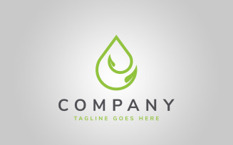 Eco Water Drop Logo Template