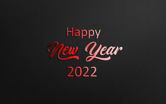 Happy New Year 2022 Psd Mockup