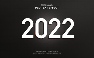New Year 2022 Glossy Text Effect