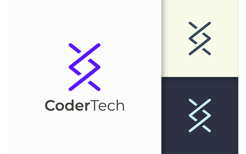 Programmer or Developer Logo for Tech Company Logo Template