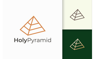 Triangle Pyramid Logo in Minimalist Shape
