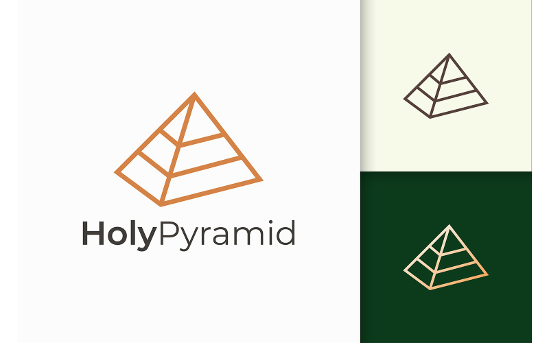 Triangle Pyramid Logo in Minimalist Shape Logo Template
