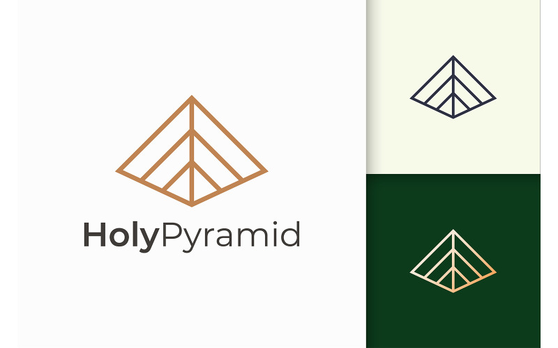 Triangle Pyramid Logo in Modern Shape Logo Template