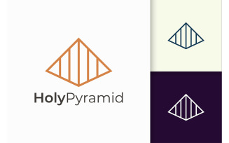 Triangle Pyramid Logo in Simple Shape