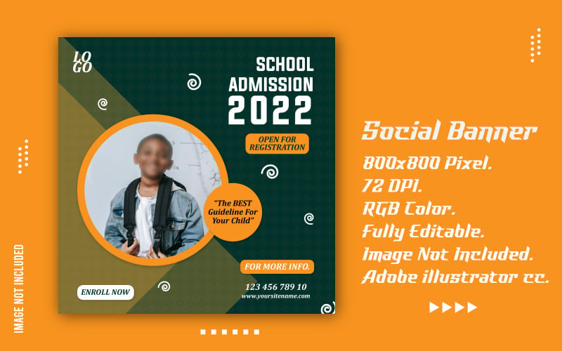 Admission 2022 Promotional Ads Banner Social Media