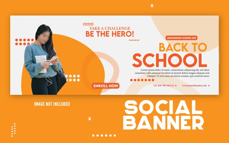 Back To School Vector Web Banner Template Corporate Identity