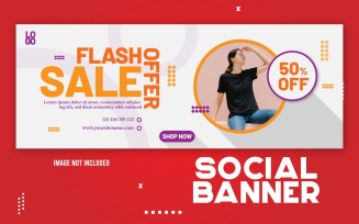 Flash Sale Promotional Vector Sale Banner Template