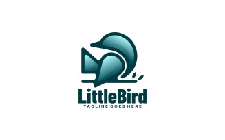 Little Bird Gradient Line Logo