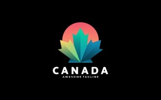 Maple Canada Gradient Colorful Logo