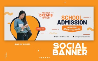 School Admission Vector Web Banner