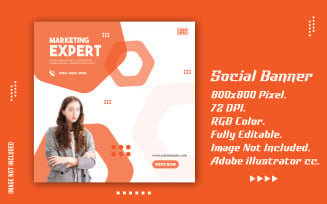 Social Media Ads Promotional Vector Template