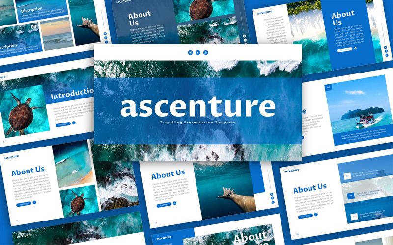 Ascenture Travelling Presentation Template PowerPoint Template