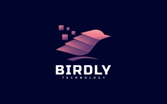 Bird Gradient Color Logo Style