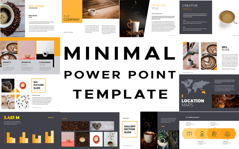 Coffee Shop Business - Power Point Template PowerPoint Template