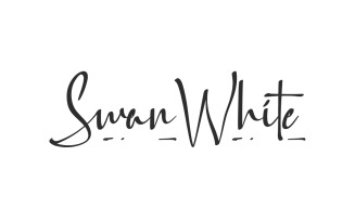 Swan White Calligraphy Font