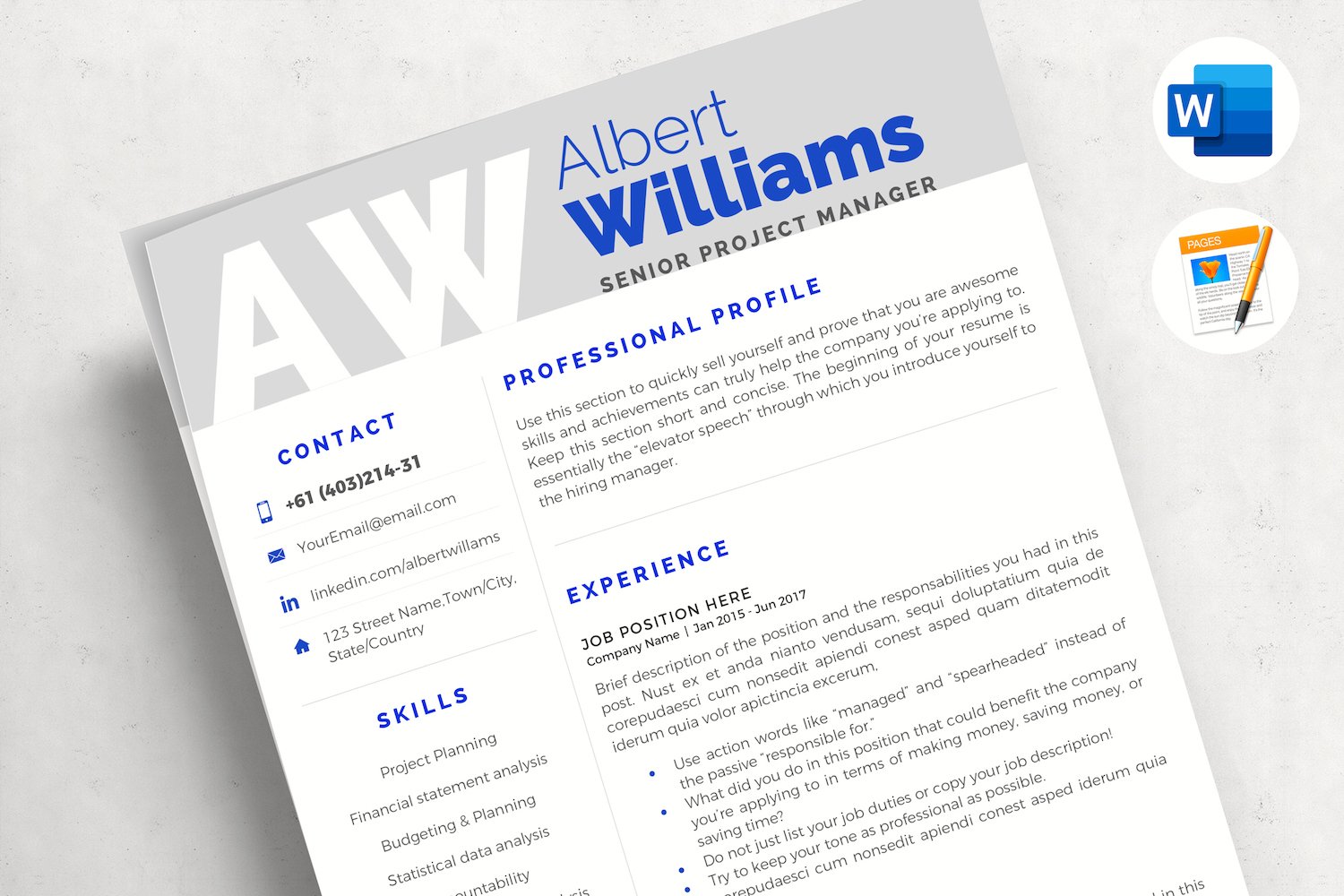 Template #216005 Resume Template Webdesign Template - Logo template Preview