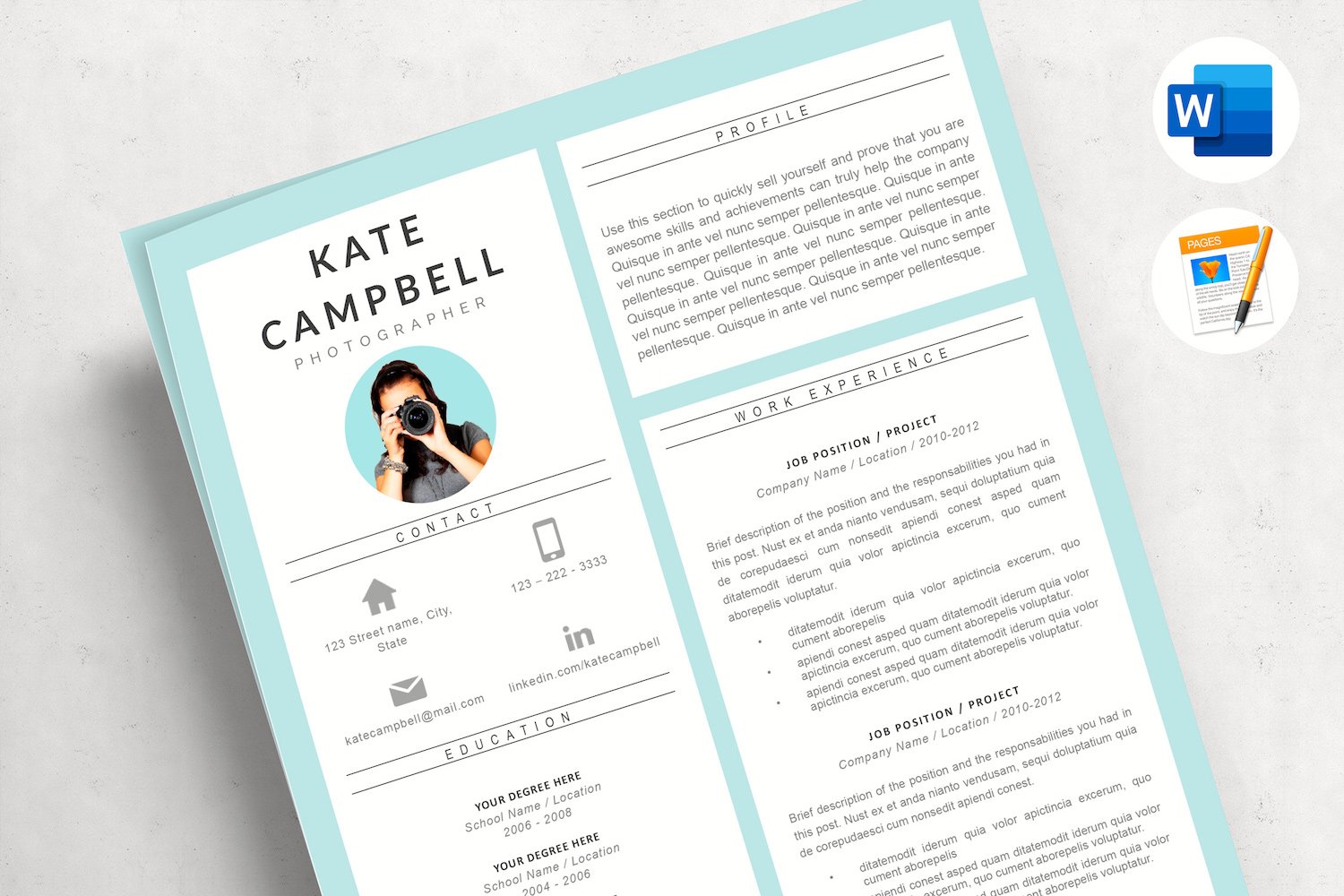 Kit Graphique #216026 Creative Resume Divers Modles Web - Logo template Preview