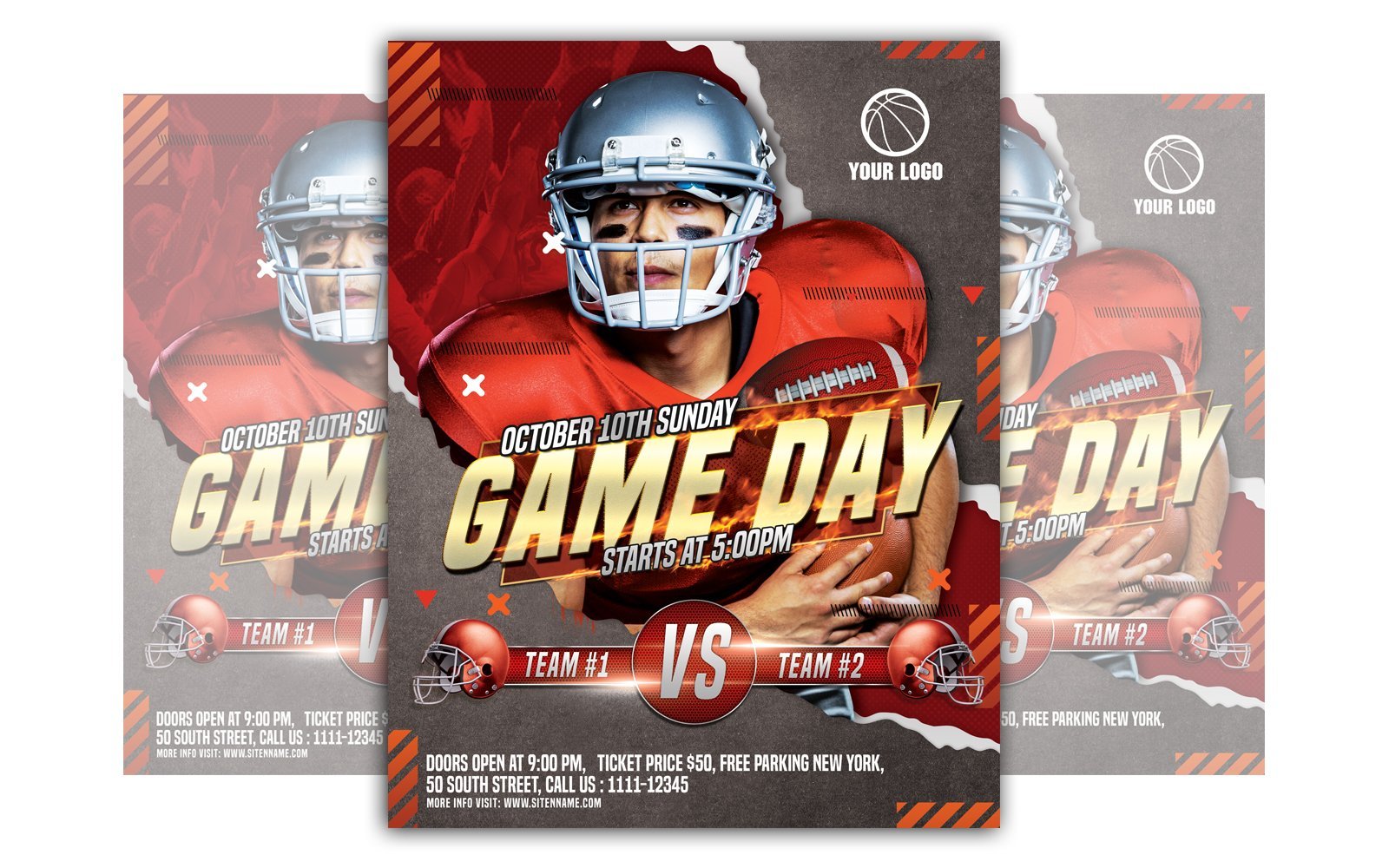 Template #216097 American Football Webdesign Template - Logo template Preview