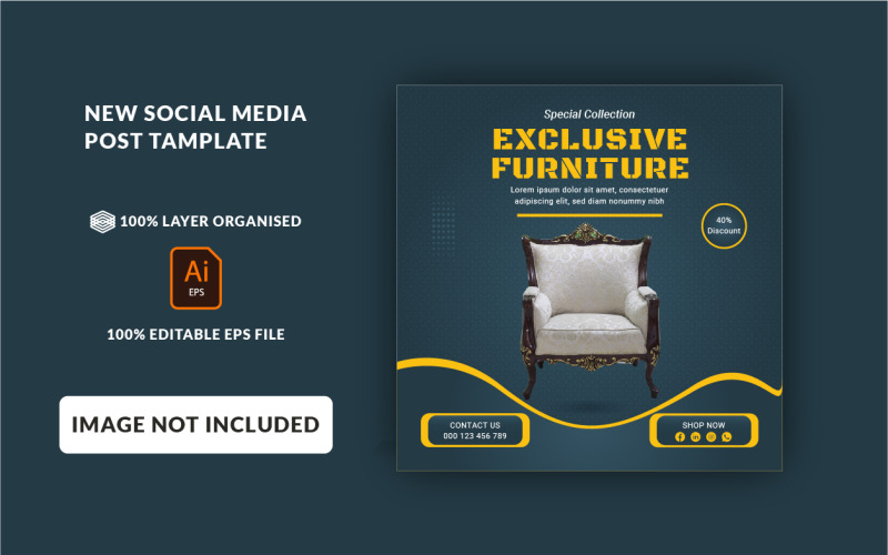 Exclusive Furniture Social media post template Social Media